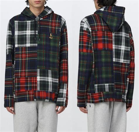 Ralph Lauren Sweatshirt Polo Ralph Lauren Patchwork Hoodie Check Jacke