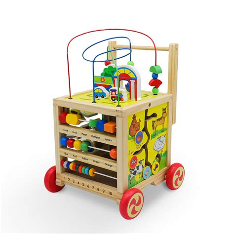 Carrello Giocattolo Multiattivit Primi Passi In Legno Per Bambini