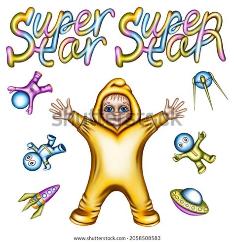 Kids Character Clipart Kid Superstar Baby Stock Illustration 2058508583