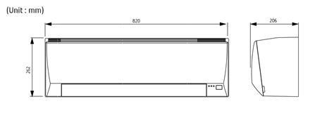 Split Type Aircon Dimension