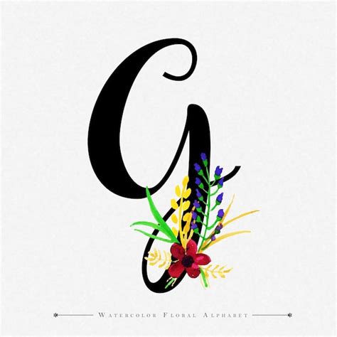 Premium Vector Letter H Watercolor Floral Background