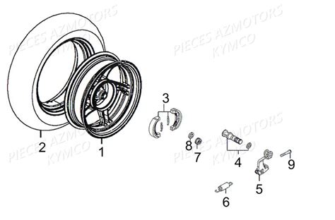 ROUE ARRIERE pièces KYMCO neuves Pièces AGILITY 50 RS NAKED 2T EURO2