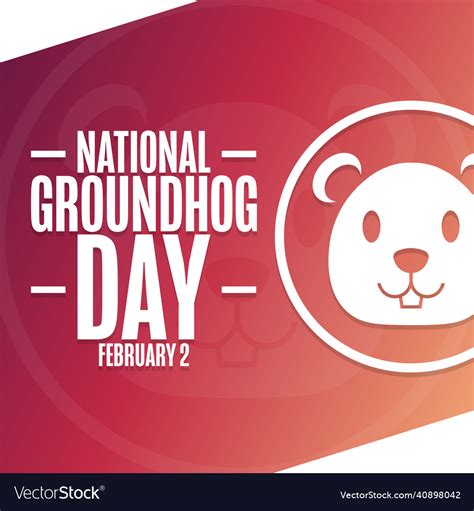 National groundhog day february holiday Royalty Free Vector