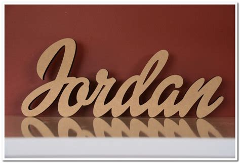 Custom Made Freestanding Wooden Name Jordan Made In Raw Unpainted