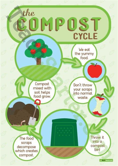 The Compost Cycle Poster Teaching Resource Teach Starter Cycle For