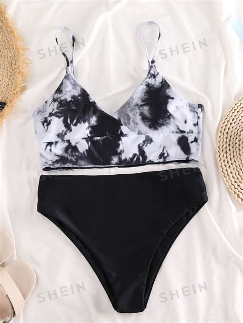 Shein Swim Vcay Tie Dye High Waisted Bikini Swimsuit Shein Eur