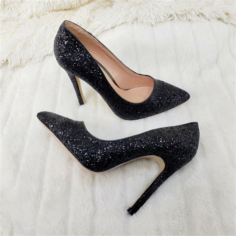 Black Sparkly High Heels