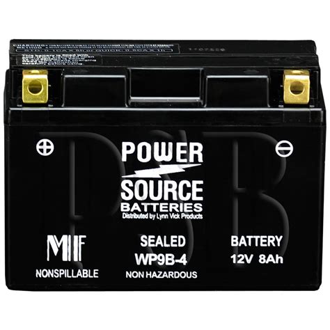 Wp B Power Source Sealed Agm Motorcycle Battery Replaces Yuasa