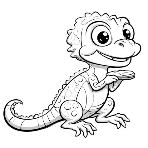 Gecko Schluckt Einen Wurm Happycoloring Net