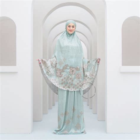 Premium Satin Silk Telekung Women S Fashion Muslimah Fashion Prayer