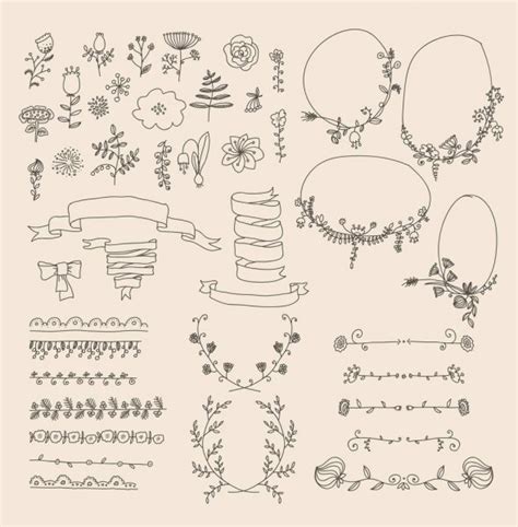 Boho Hand Drawn Tribal Elements Stock Vector MSSA 86022004