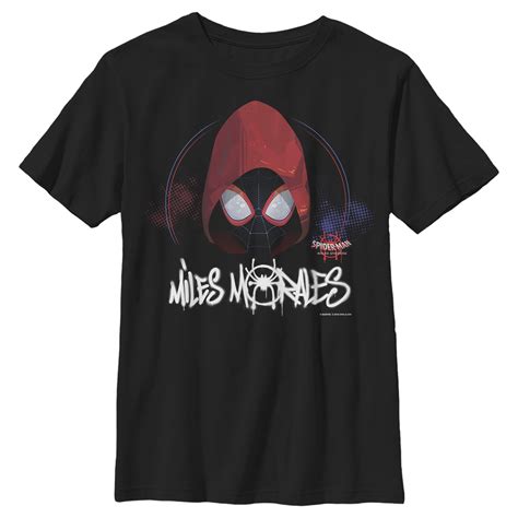 Boys Marvel Spider Man Into The Spider Verse Hooded Miles Graphic Tee