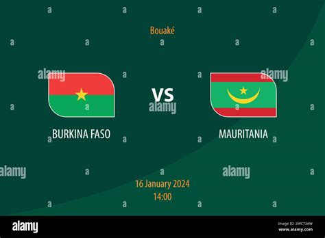 Burkina Faso Vs Mauritania Football Scoreboard Broadcast Template For