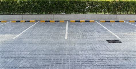 Empty Parking Lot Marked With White Lines Stock Image - Image of background, marked: 110536631