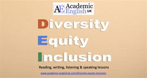 Diversity Equity Inclusion Lesson Academic English UK