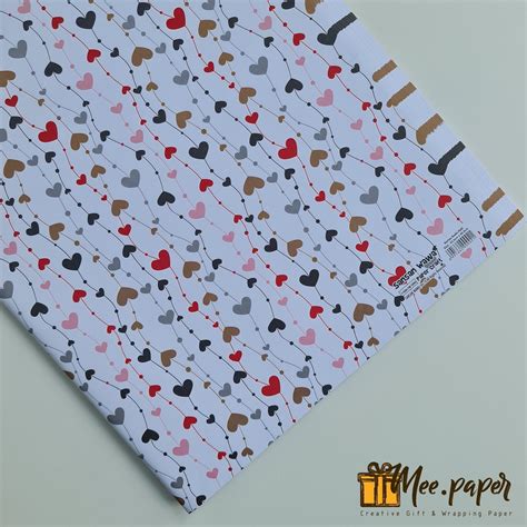 Jual Kertas Kado Sansan Wawa Motif Love Vertikal Bungkus Wrapping