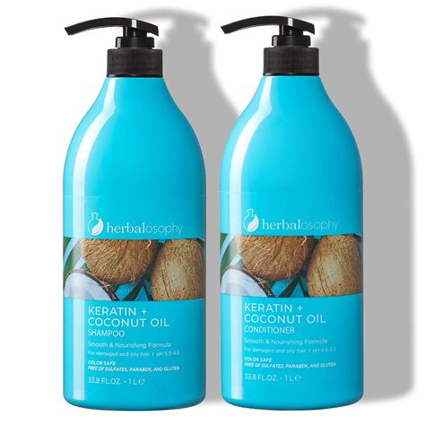 Buy Alosophy Keratin Coconut Oil Shampoo Conditioner Set Safe For