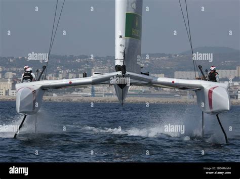 The Sailgp F Catamaran In Racing During Sailgp Final In Marseille