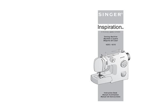 Singer 4210 4205 Inspiration Sewing Machine Instruction Manual User