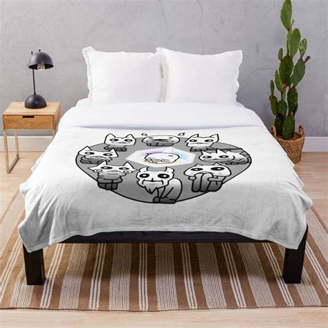 Battle Cats Nekoluga Mural Throw Blanket For Sale By Pepperysalmon