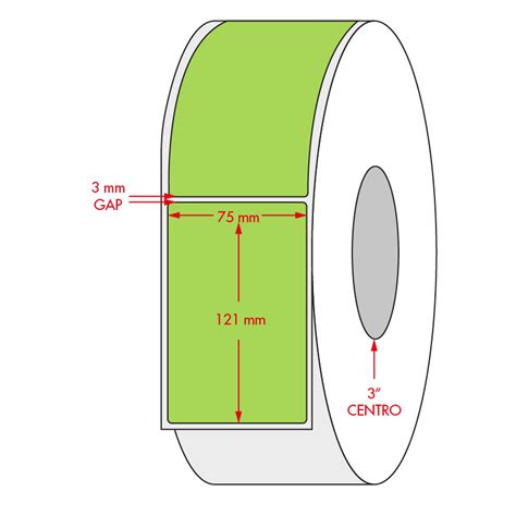 Etiqueta Adhesiva Verde 75x121 Mm Rkl Soluciones En Etiquetas