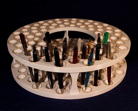 HUGE Round 80 Pen Stand and Holder Fountain Pen Display Stand Holds 80 Pens Pen Holder for Desk ...