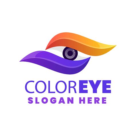 color eye logo, gradient colorfull style 8174025 Vector Art at Vecteezy