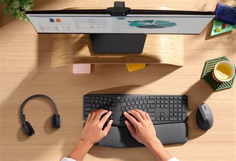 Logitech Ergonomic Keyboard, Mouse, Headset & Webcam Combo