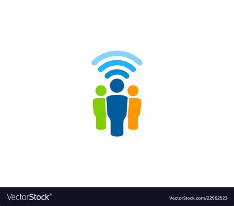 Group Wifi Logo Icon Design Royalty Free Vector Image