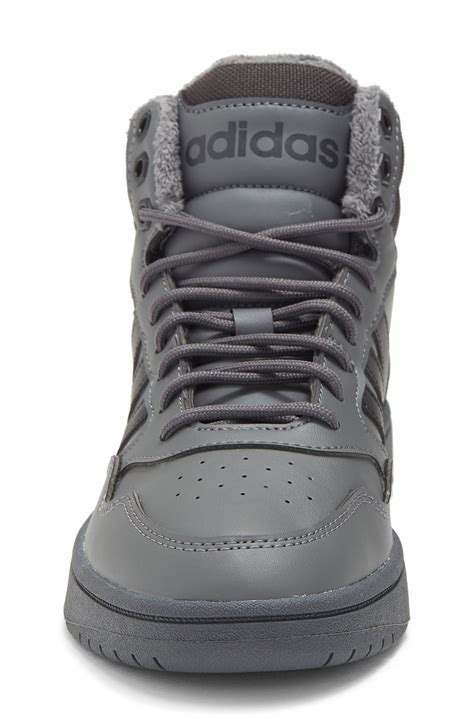 Adidas Hoops 3 0 Mid Vintage Sneaker In Grey Five Black Carbon At