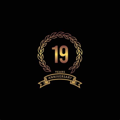 Premium Vector St Anniversary Logo With Gold And Black Background