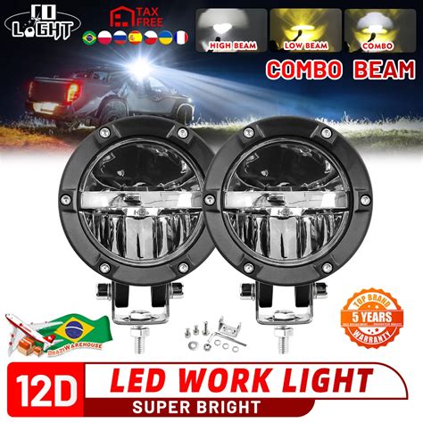 Co Light Motorcycle Led Pods Round Offroad Fog Light Luzes De Condu O