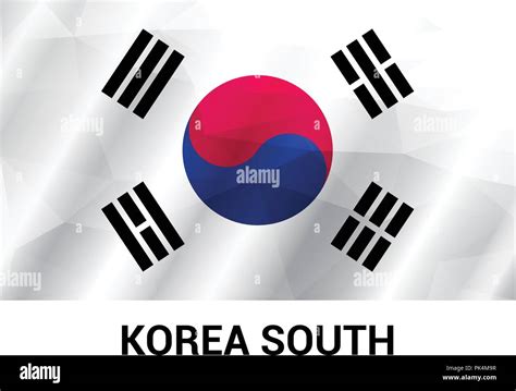 South Korea Flags Design Vector Stock Vector Image Art Alamy