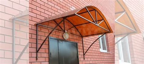 Козырек прямой\арочный над входной дверью 1.3м купить в Санкт ...