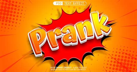 Premium Psd Prank With Editable 3d Style Text Effect Premium Psd