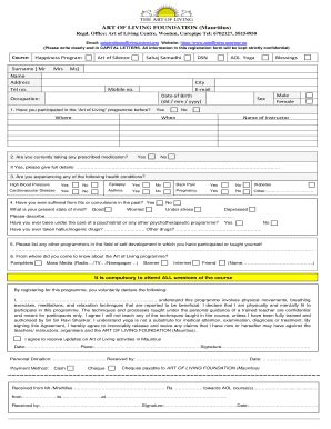 Fillable Online Aol Mauritius Application Form P Ver Fax Email