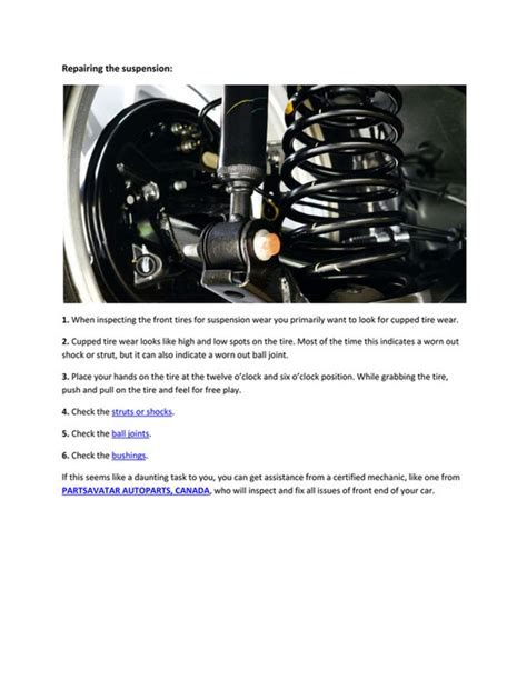 My Publications Partsavatar Auto Parts Canada How To Check A Front