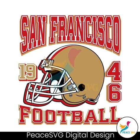 Vintage San Francisco 49ers 1946 Football Helmet SVG Files for Cricut ...