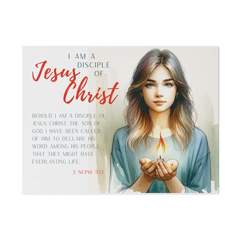 2024 Lds Youth Theme I Am A Disciple Of Jesus Christ Canvas Wall Art