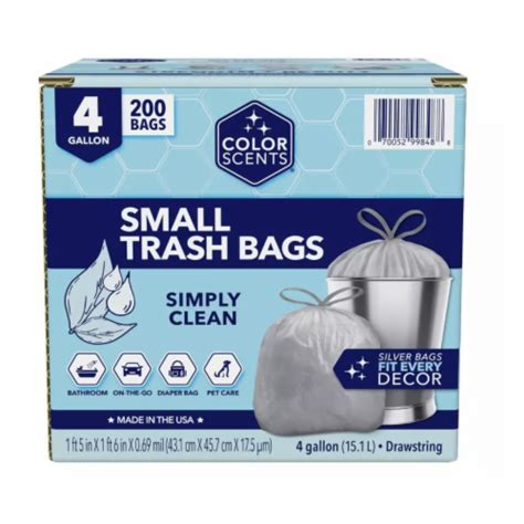 Color Scents Small Trash Bags Gallon Bags Pack Drawstring