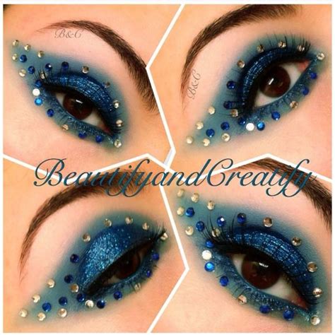 Glitter And Rhinestones Eye Make Up Makeup Face Makeup