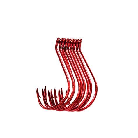 Eagle Claw Long Shank Octopus Hook Trokar Long Shank Octopus Red Tk R