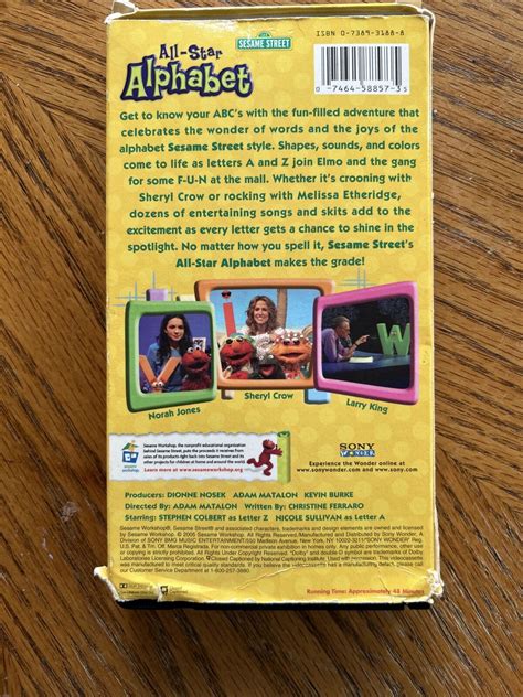 Lot Of 3 Sesame Street All Star Alphabet VHS 2005 Dixie Chicks