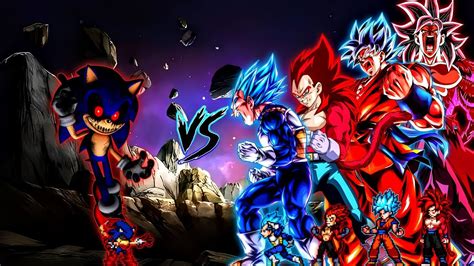 Sonic Exe V Op All Form New Vs Fusion Vegito Op Goku Vegeta