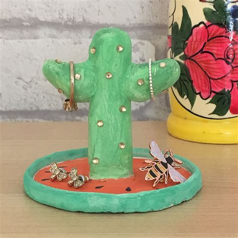 Diy Cactus Ring Holder Cactus Diy Diy Jewelry Holder Diy Holder