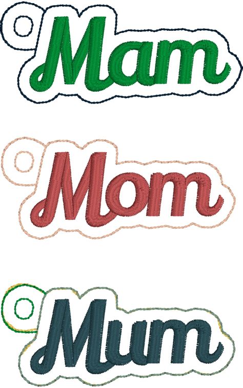 Mam Mom Mum Word Art Eyelet Tags – Designs By Babymoon