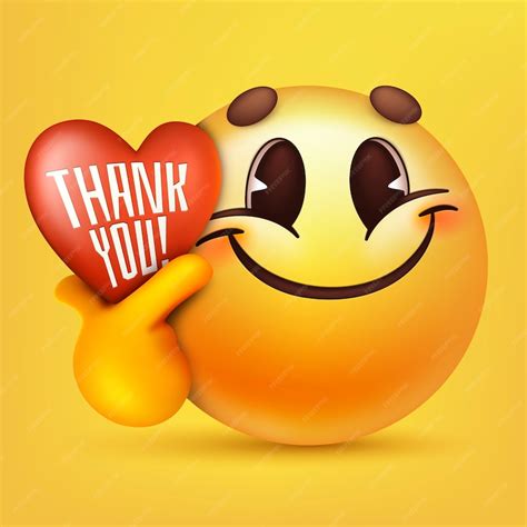 Premium Vector | Thank you emoji illustration