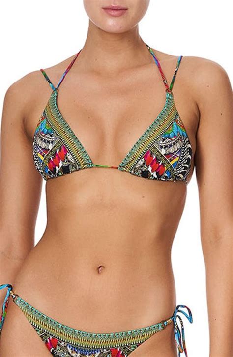 Buy Camilla Print Triangle Bikini Top At Off Editorialist