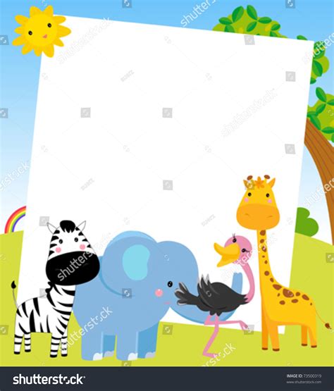 Animal Frame Stock Vector (Royalty Free) 73500319