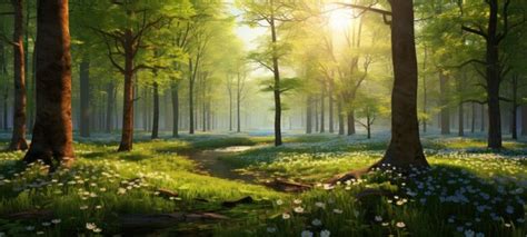 Premium Photo Enchanted Forest Path With Sunlight